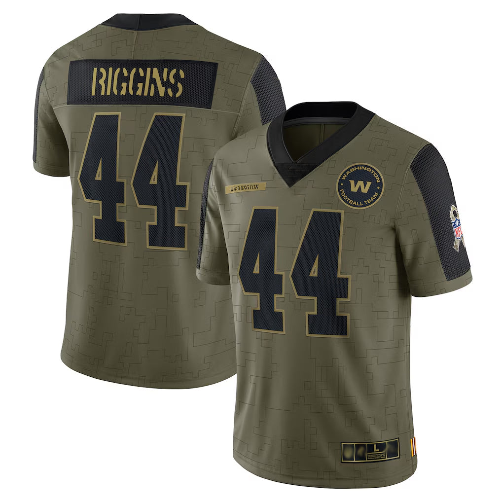 W.Commanders #44 John Riggins Player Olive Salute To Service Football Jerseys football jersey product view 1