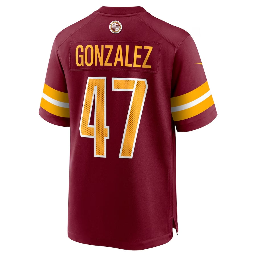W.Commanders #47 Zane Gonzalez Player Burgundy Game Stitched American Football Jerseys football jersey product view 1