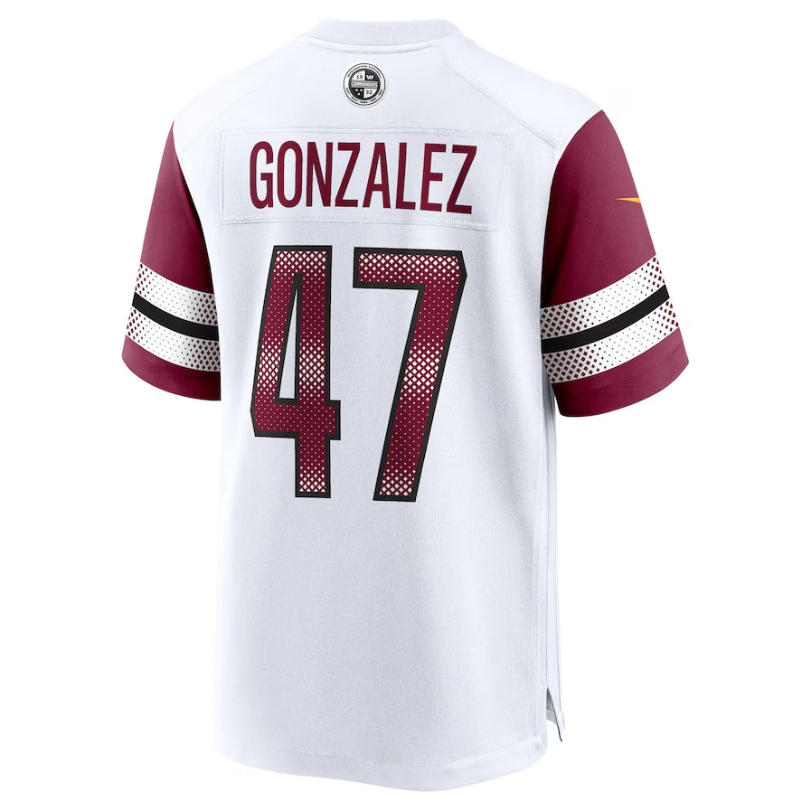 W.Commanders #47 Zane Gonzalez Player White Game Stitched American Football Jerseys football jersey product view 1