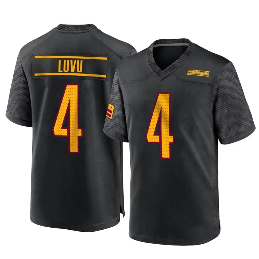W.Commanders #4 Frankie Luvu Player Black Home Game Football Jerseys football jersey product view 1