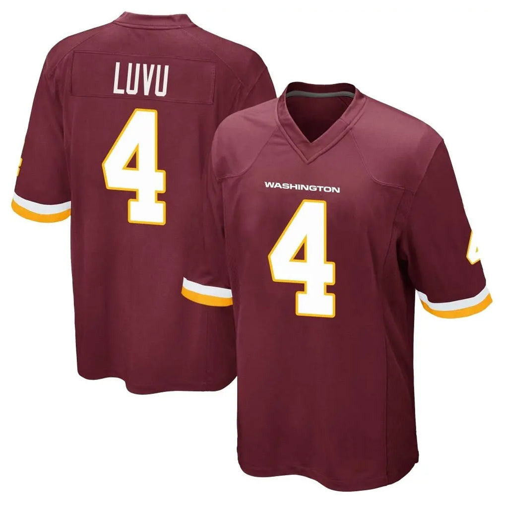 W.Commanders #4 Frankie Luvu Player Burgundy Game Football Jerseys football jersey product view 1
