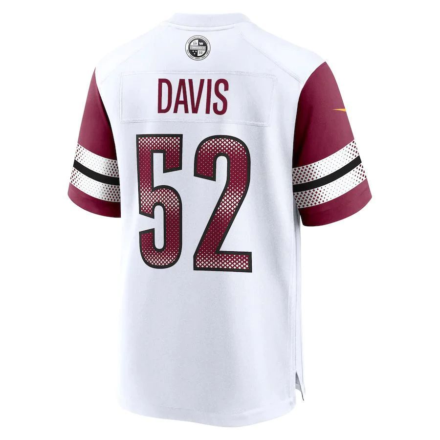 W.Commanders #52 Jamin Davis Player White Home Game Football Jerseys football jersey product view 1