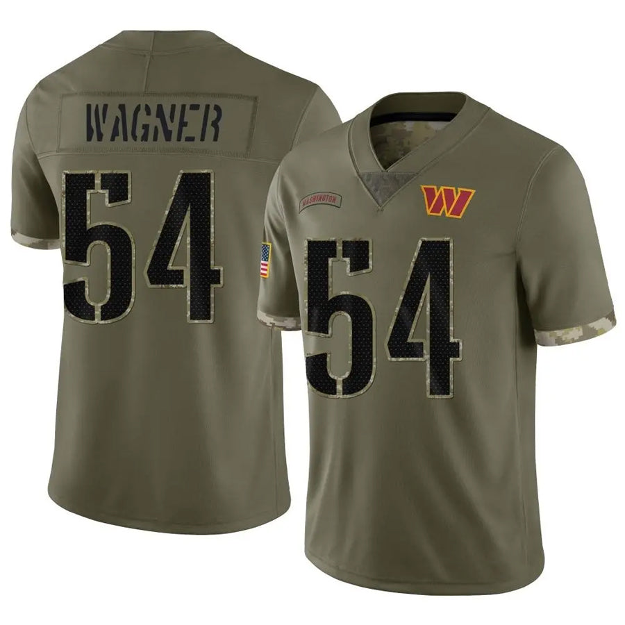 W.Commanders #54 Bobby Wagner Player Olive Salute To Service Limited Football Jerseys football jersey product view 1