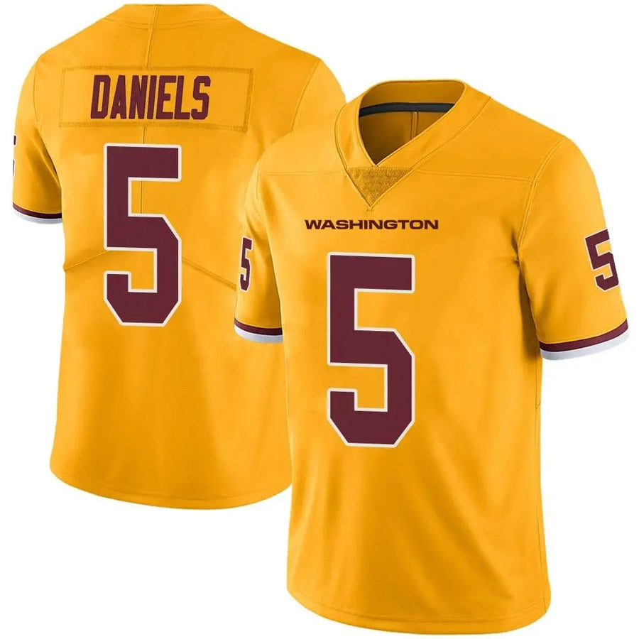 W.Commanders #5 Jayden Daniels Player Limited Gold Color Rush Football Jerseys football jersey product view 1
