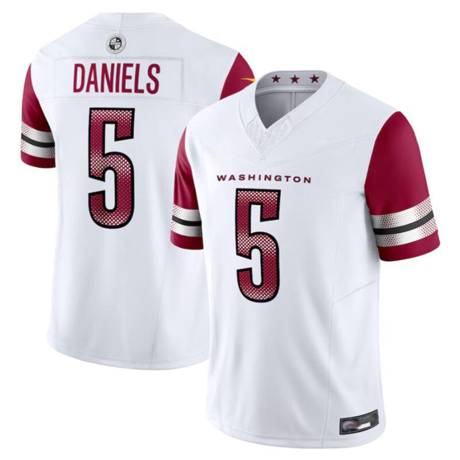 W.Commanders #5 Jayden Daniels Player White Vapor F.U.S.E. Limited Football Jerseys football jersey product view 1