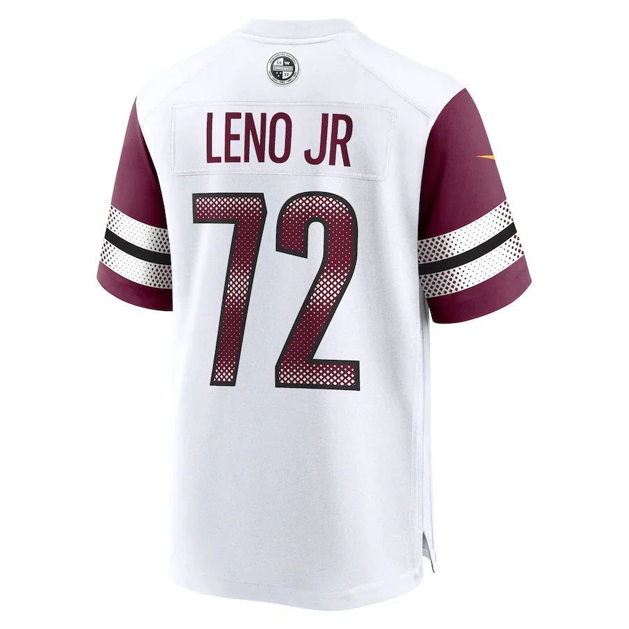 W.Commanders #72 Charles Leno Jr. Player White Home Game Football Jerseys football jersey product view 1