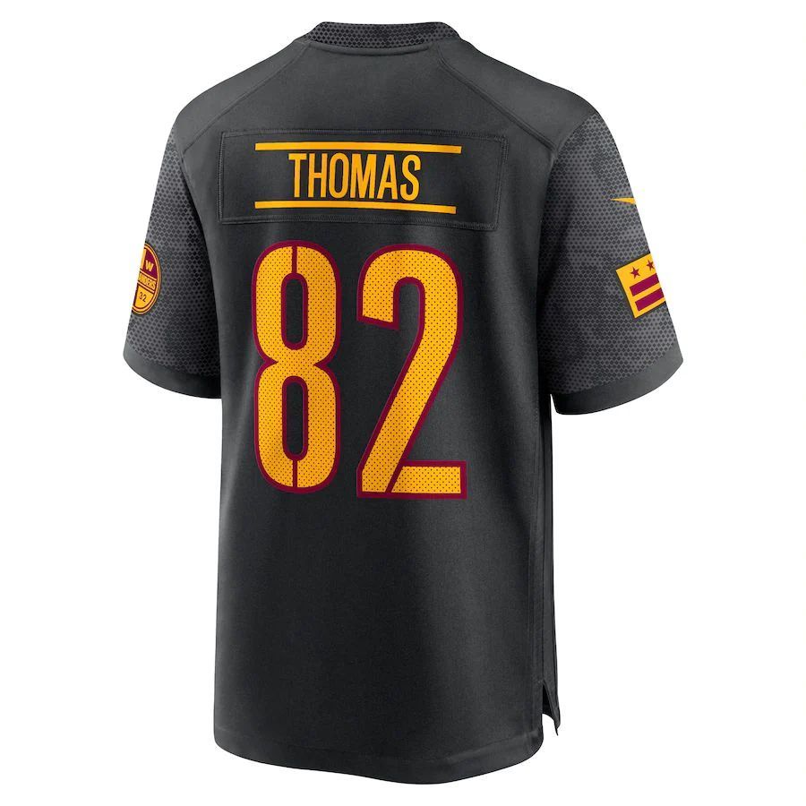 W.Commanders #82 Logan Thomas Black Alternate Game Player Jersey Stitched American Football Jerseys football jersey product view 1
