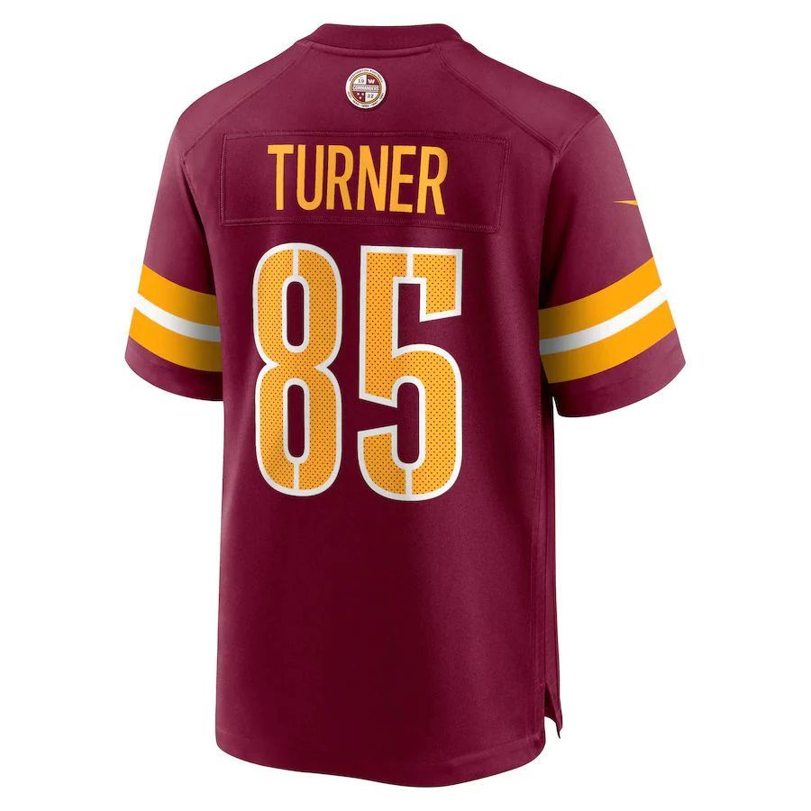 W.Commanders #85 Cole Turner Burgundy Player Game Jersey Stitched American Football Jerseys football jersey product view 1