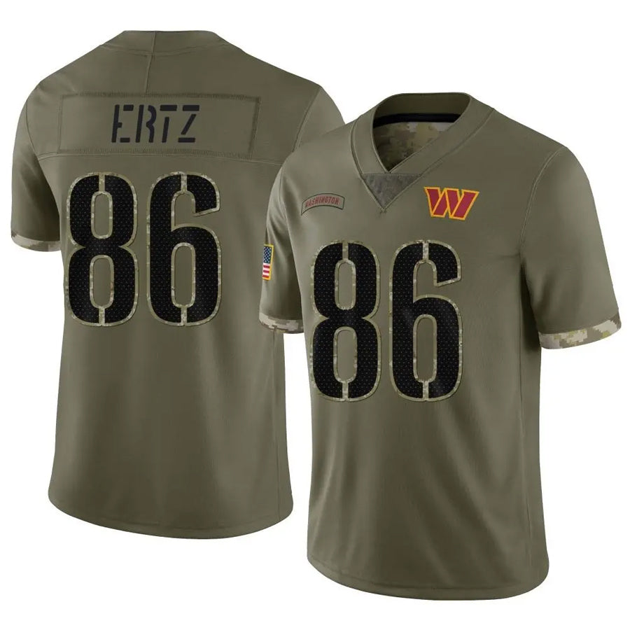 W.Commanders #86 Zach Ertz Player Olive Salute To Service Limited Football Jerseys football jersey product view 1