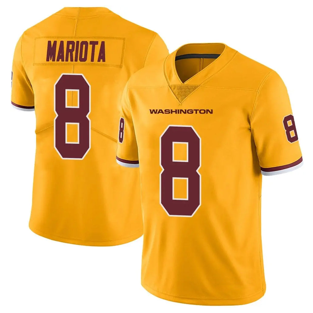 W.Commanders #8 Marcus Mariota Player Gold Vapor Limited Football Jerseys football jersey product view 1