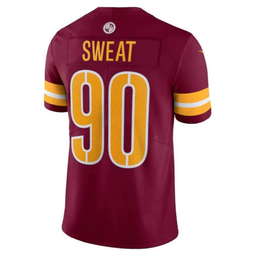 W.Commanders #90 Montez Sweat Burgundy Vapor Limited Jersey Stitched American Football Jerseys football jersey product view 1