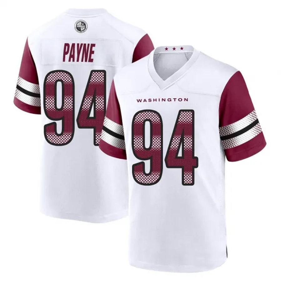 W.Commanders #94 Daron Payne Player White Home Game Football Jerseys football jersey product view 1