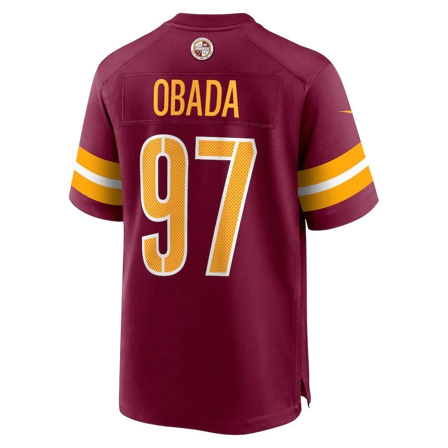 W.Commanders #97 Efe Obada Player Burgundy Home Game Football Jerseys football jersey product view 1