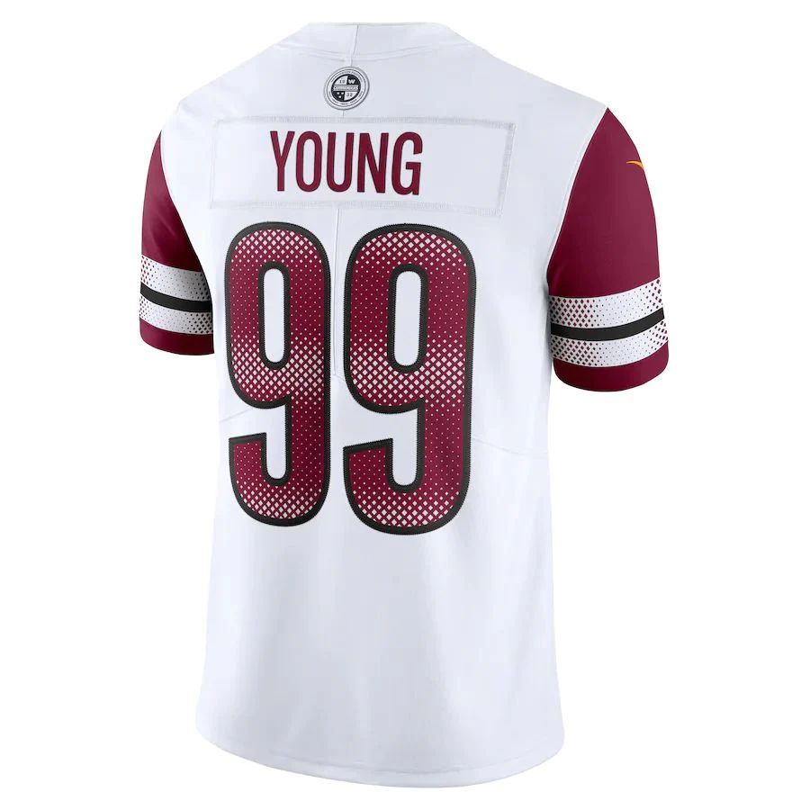 W.Commanders #99 Chase Young White Vapor Limited Jersey Stitched American Football Jerseys football jersey product view 1