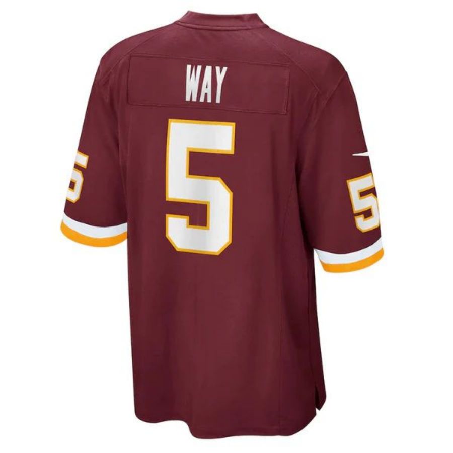 W.Commanders #5 Tress Way Player Burgundy Game Stitched Football Jerseys football jersey product view 1
