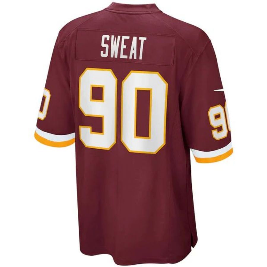 W.Commanders #90 Montez Sweat Burgundy Vapor Game Jersey Stitched American Football Jerseys football jersey product view 1