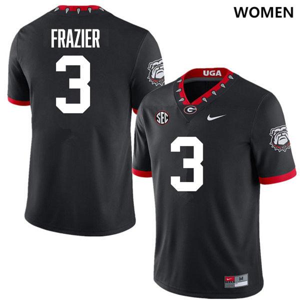 Nate Frazier Georgia Bulldogs 100th Anniversity Jersey - Black sports jersey product view 1