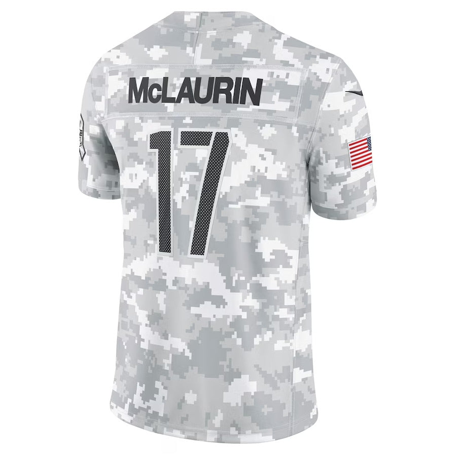 W.Commanders #17 Terry McLaurin Player Arctic Camo Salute to Service Limited Stitched American Football Jerseys football jersey product view 1