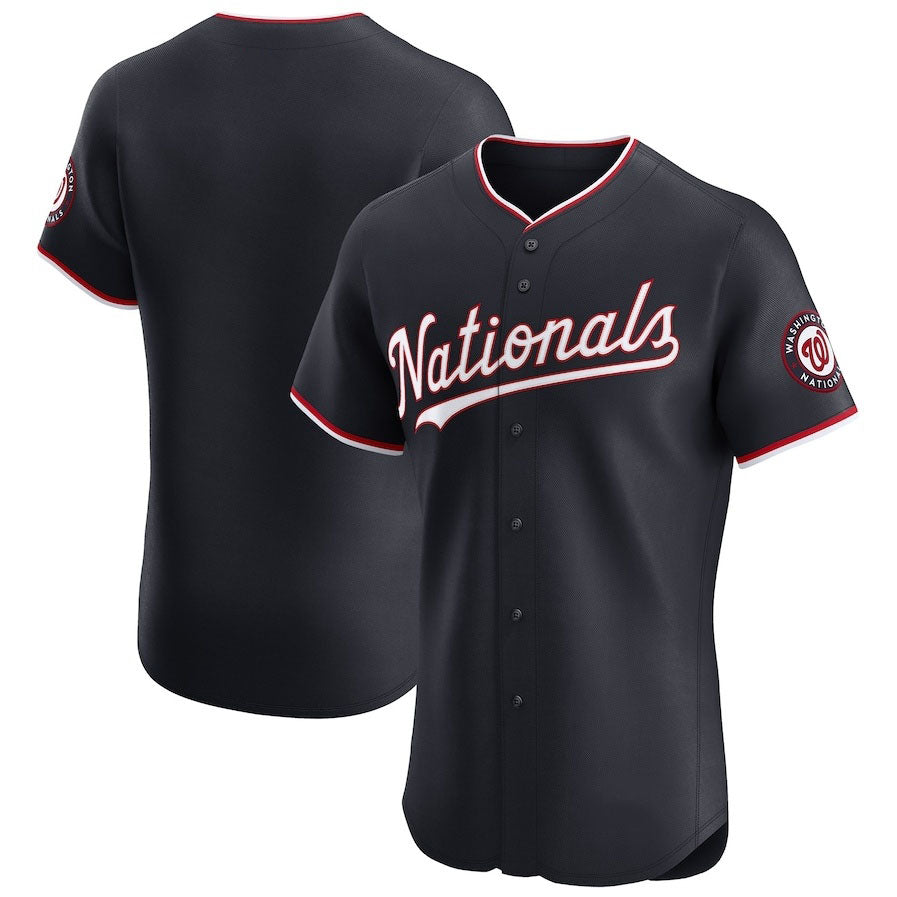 Washington Nationals Alternate Vapor Premier Elite Patch Jersey - Navy Stitched Baseball Jersey baseball jersey product view 1