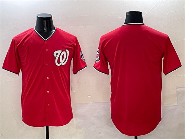 Washington Nationals Blank Red Limited Stitched Baseball Jersey baseball jersey product view 1