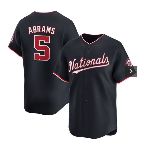 Washington Nationals #5 CJ Abrams Navy 2024 Alternate Limited Stitched Baseball Jersey baseball jersey product view 1
