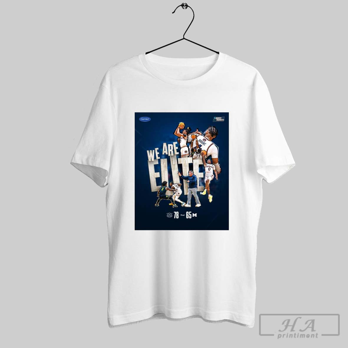 We Are Elite Auburn Tigers Mens Basketball Win 78 65 - Adult & Kids T-Shirts, Sweatshirts & Hoodies apparel design preview 1