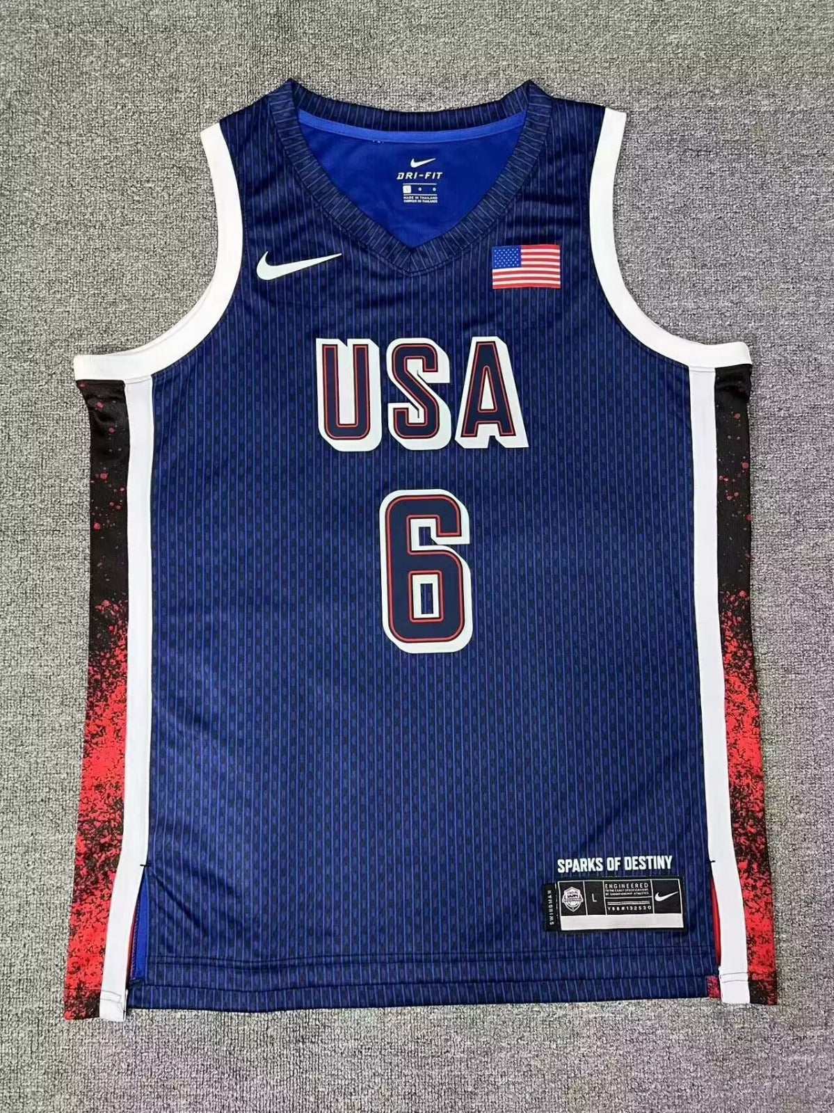 LeBron James Team USA 2024 Olympics Jersey sports jersey product view 2