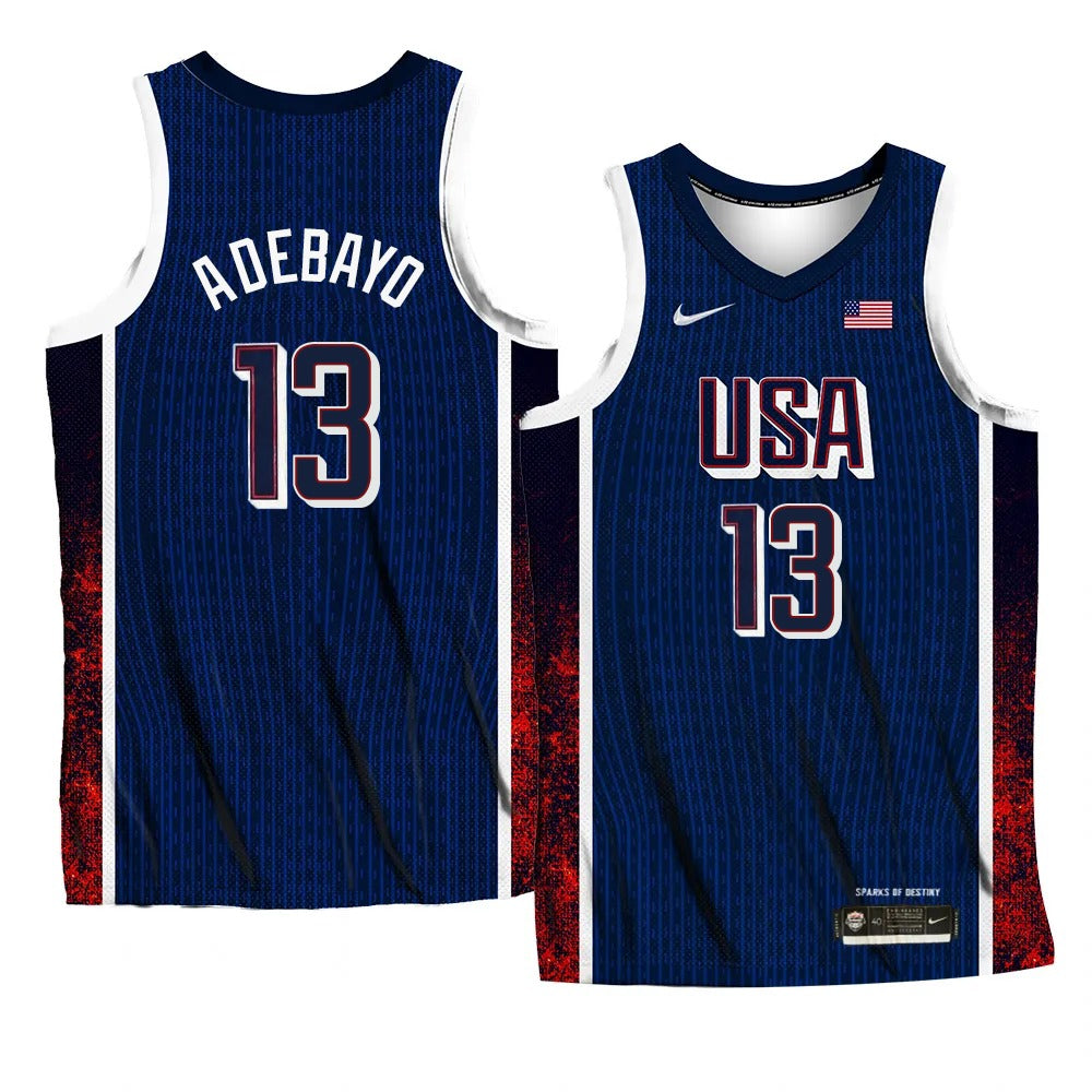 Bam Adebayo Team USA 2024 Olympics Jersey sports jersey product view 1