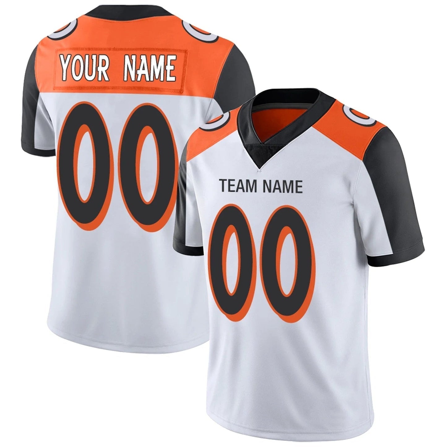 Custom C.Bengals White Personalized Design Your Own Name and Number for Men Women Youth Jerseys football jersey product view 1