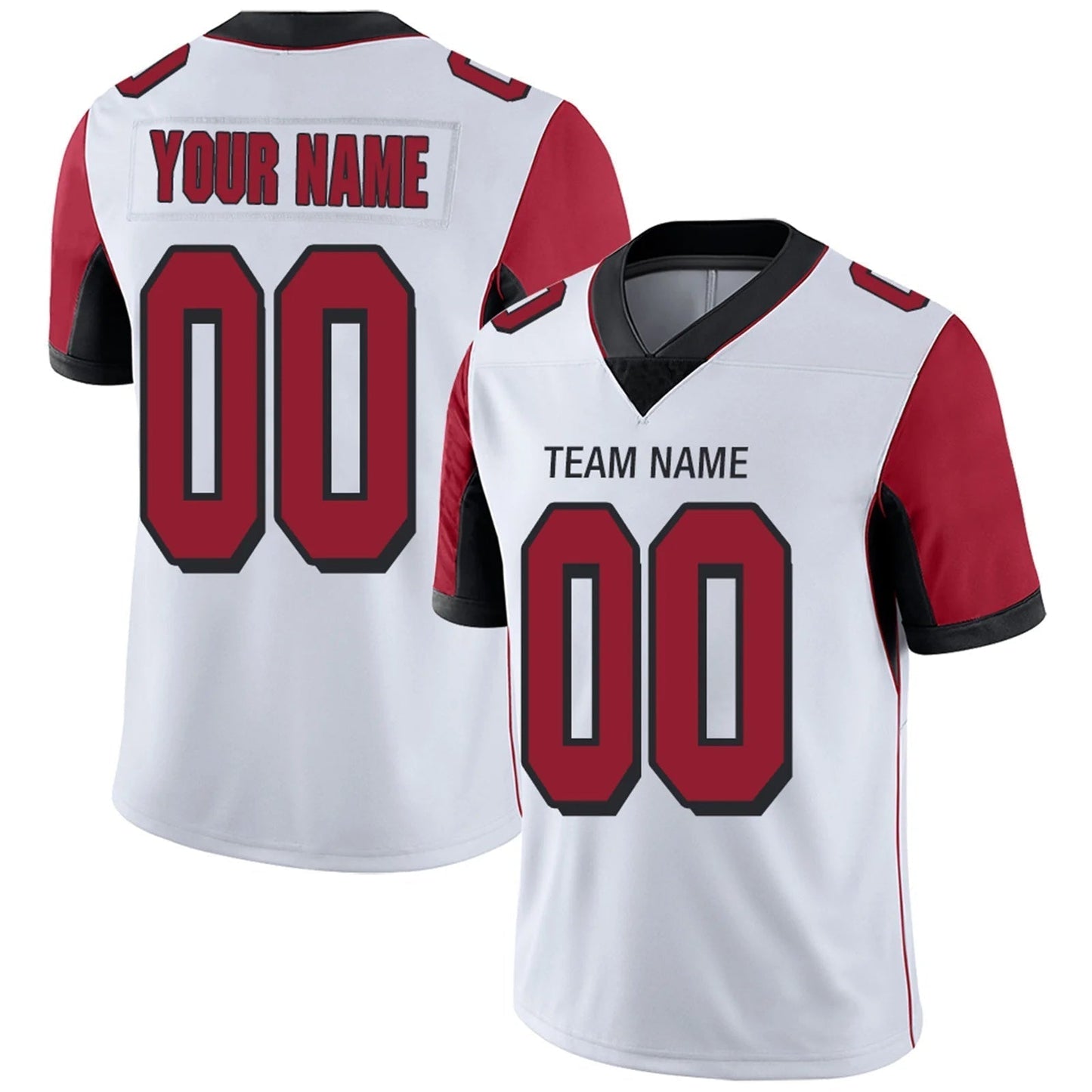 Custom A.Falcons White Personalized Design Your Own Name and Number for Men Women Youth Jerseys football jersey product view 1