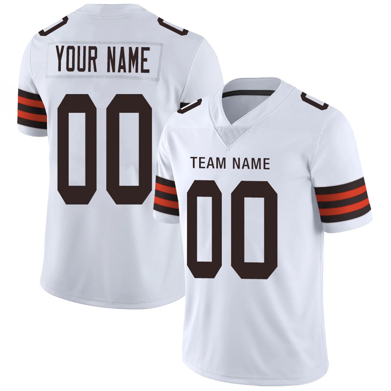 Custom C.Browns White Personalized Design Your Own Name and Number for Men Women Youth Jerseys football jersey product view 1