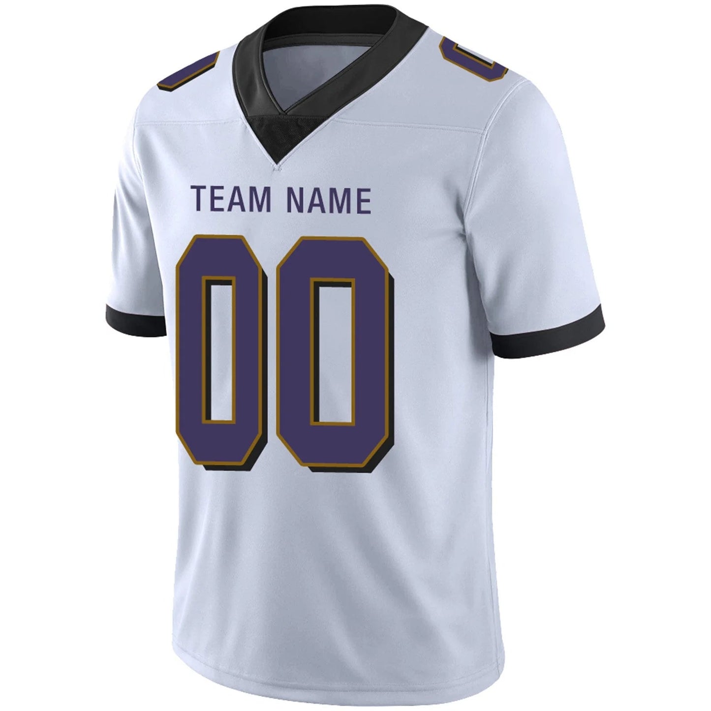 Custom B.Ravens White Personalized Design Game Football Jerseys football jersey product view 3