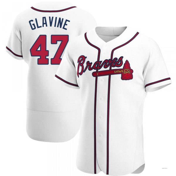 Atlanta Braves #47 Tom Glavine White Home Jersey Stitches Baseball Jerseys baseball jersey product view 1