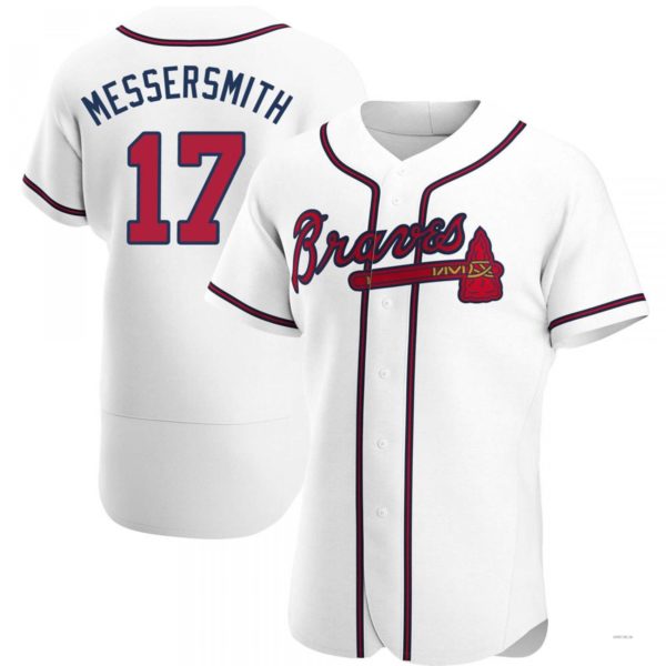 Atlanta Braves #17 Andy Messersmith White Home Jersey Stitches Baseball Jerseys baseball jersey product view 1