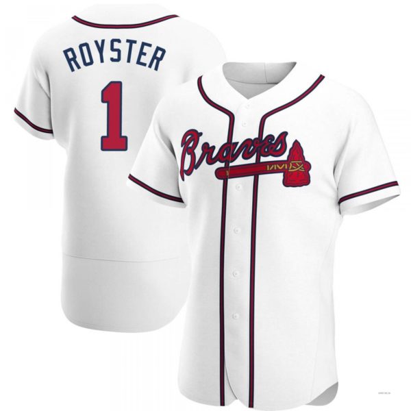 Atlanta Braves #1 Jerry Royster White Home Jersey Stitches Baseball Jerseys baseball jersey product view 1