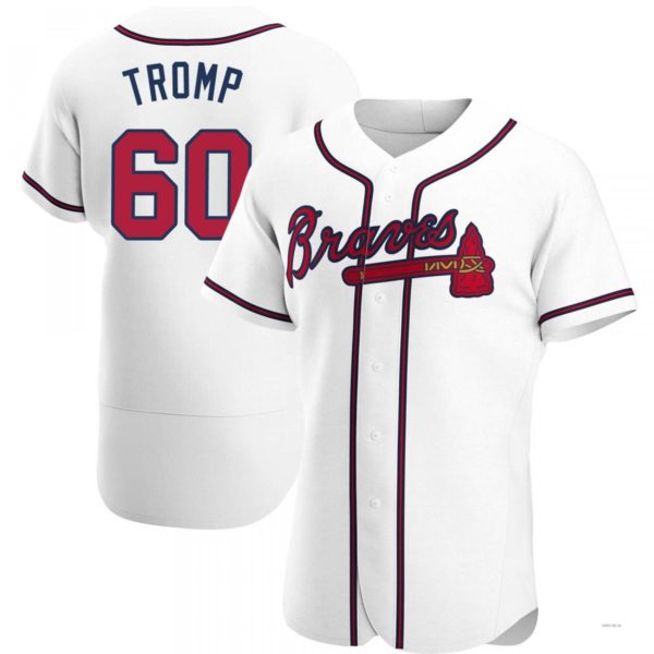 Atlanta Braves #60 Chadwick Tromp White Home Jersey Stitches Baseball Jerseys baseball jersey product view 1
