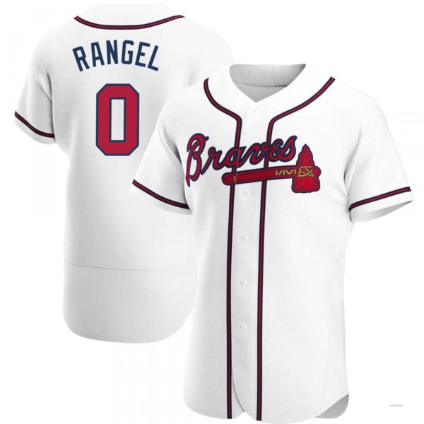 Atlanta Braves #0 Alan Rangel White Home Jersey Stitches Baseball Jerseys baseball jersey product view 1
