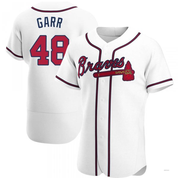 Atlanta Braves #48 Ralph Garr White Home Jersey Stitches Baseball Jerseys baseball jersey product view 1