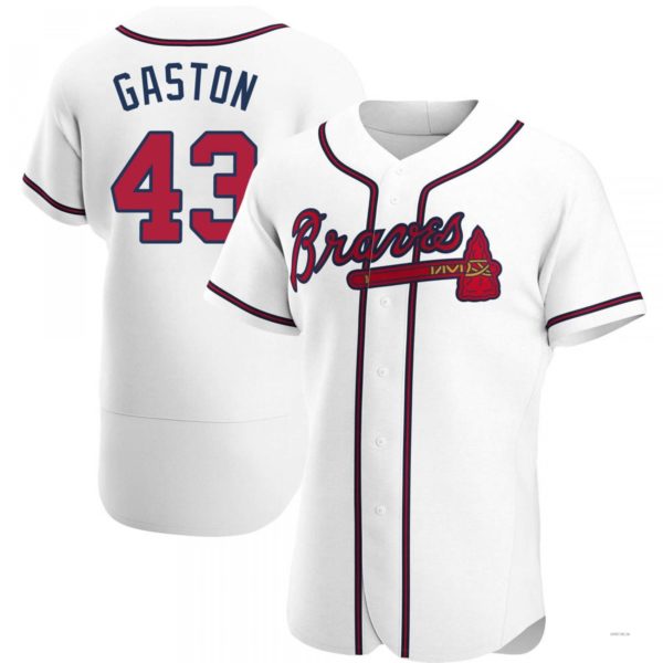 Atlanta Braves #43 Cito Gaston White Home Jersey Stitches Baseball Jerseys baseball jersey product view 1