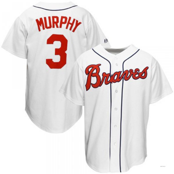 Atlanta Braves #3 Dale Murphy White Throwback Jersey Stitches Baseball Jerseys baseball jersey product view 1