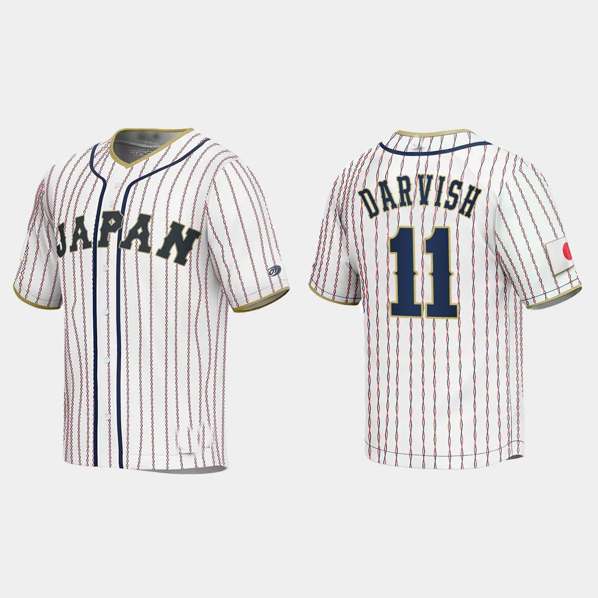 #11 YU DARVISH JAPAN BASEBALL 2023 WORLD BASEBALL CLASSIC JERSEY ¨C WHITE Stitches Baseball Jerseys baseball jersey product view 1