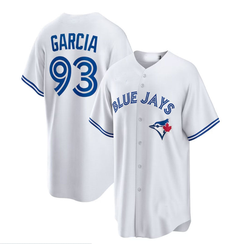 Toronto Blue Jays #93 Yimi Garcia Home Replica Player Jersey - White Baseball Jerseys baseball jersey product view 1