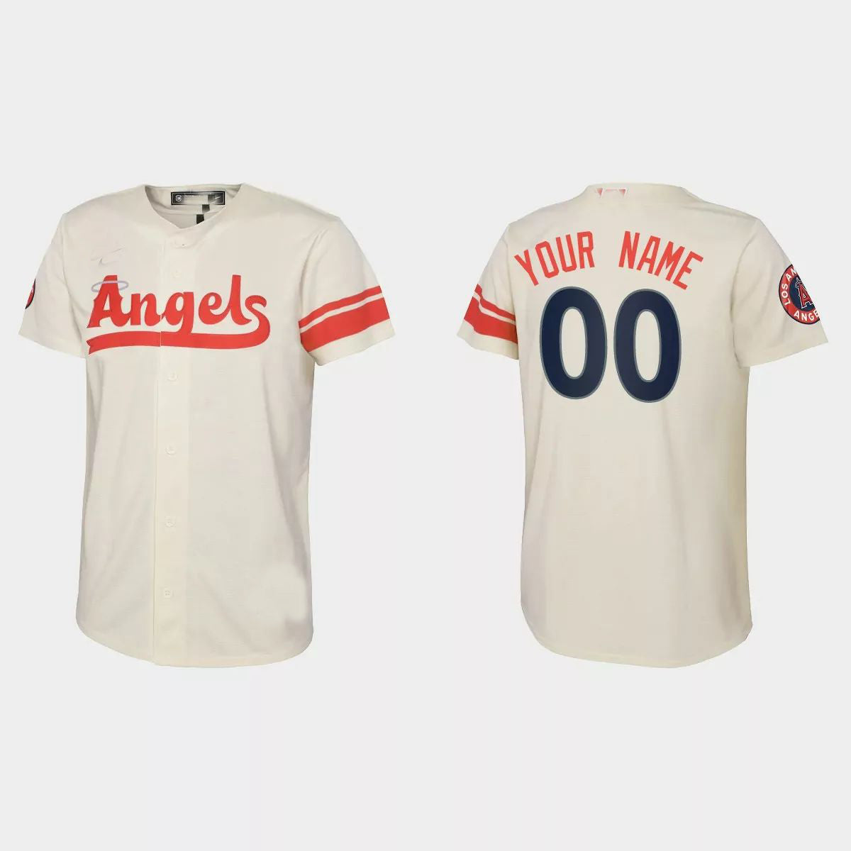 Custom Los Angeles Angels Cream 2022 City Connect Replica Jersey Stitched Baseball Jerseys baseball jersey product view 1