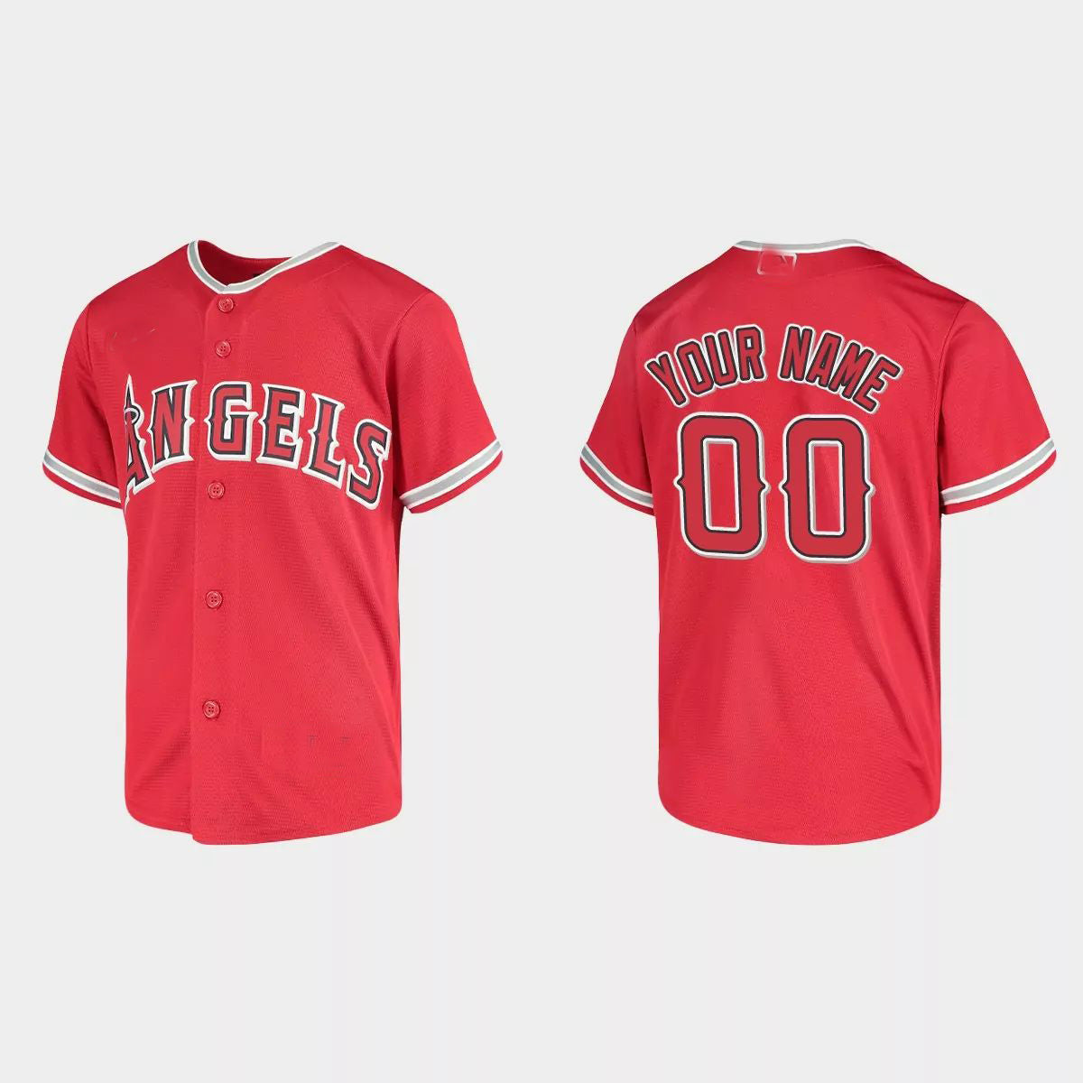 Custom Los Angeles Angels Red Replica Jersey Stitched Baseball Jerseys baseball jersey product view 1