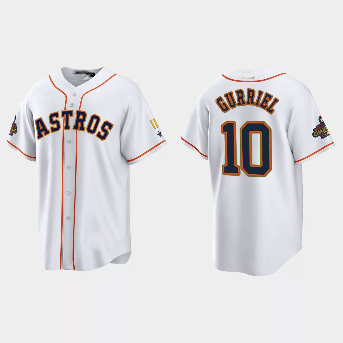 #10 Yuli Gurriel Houston Astros 2023 Gold Program Jersey ¨C White Stitches Baseball Jerseys baseball jersey product view 1