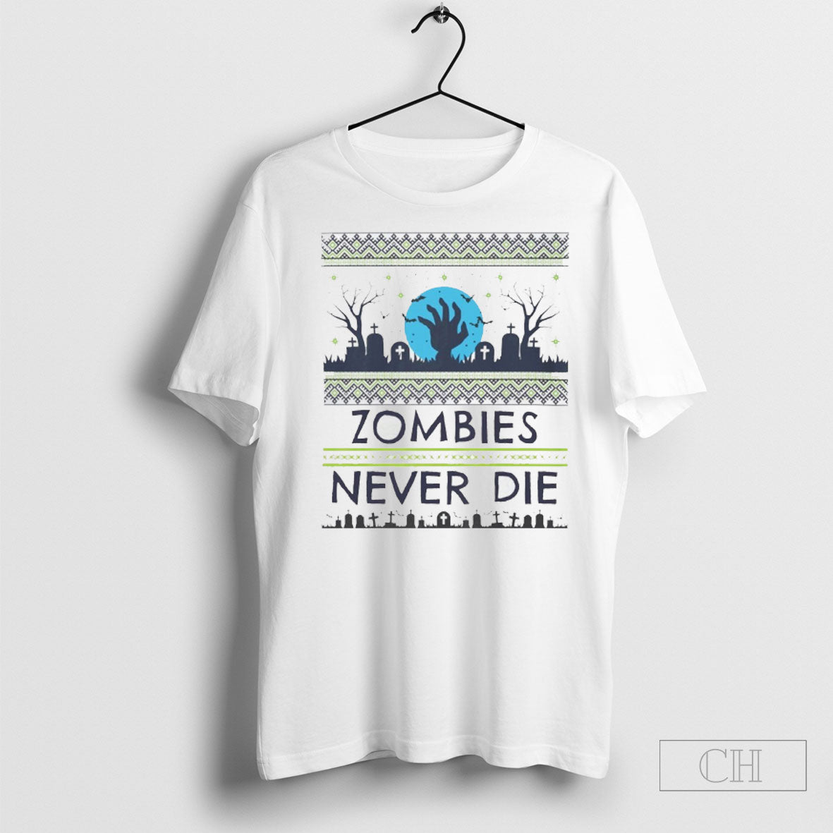 Zombie Themed Ugly Christmas Sweat - Adult & Kids T-Shirts, Sweatshirts & Hoodies apparel design preview 1