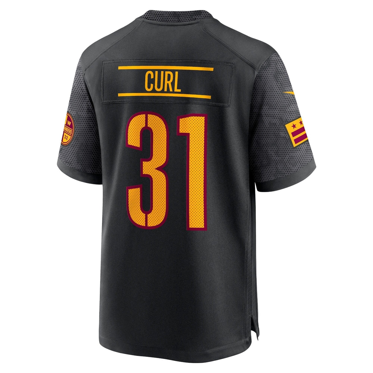 Kamren Curl Washington Commanders Nike Alternate Game Jersey - Black football jersey product view 3