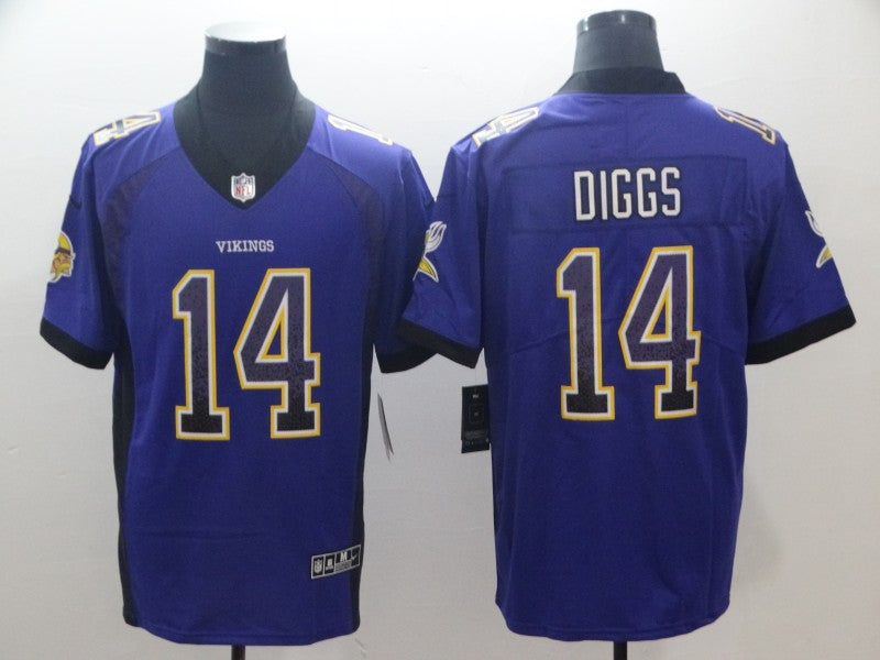 Men's Minnesota Vikings Stefon Diggs #14 Purple Game Jersey1 football jersey product view 1