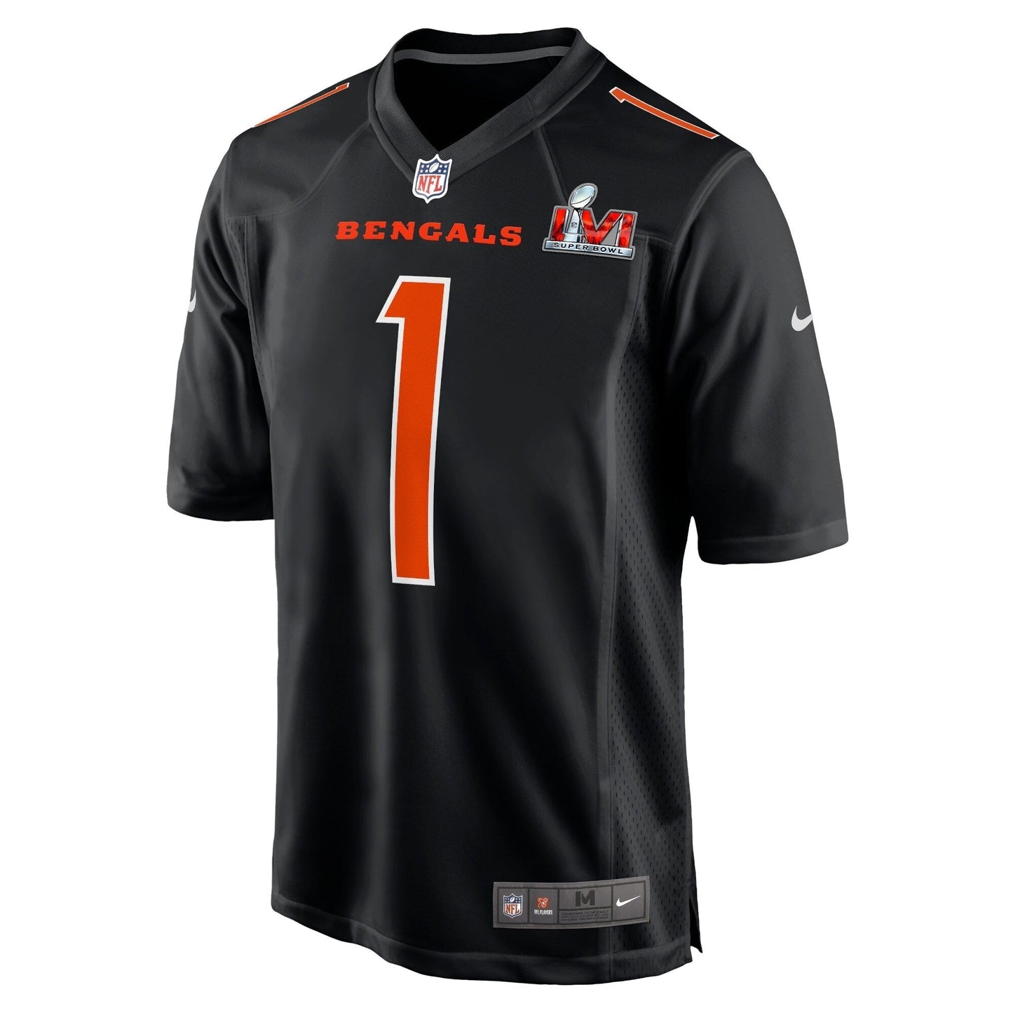 Ja'Marr Chase Cincinnati Bengals Nike Super Bowl LVI Bound Game Fashion Jersey - Black football jersey product view 3