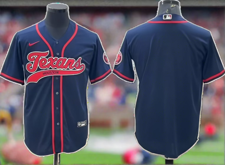 Custom Houston Texans Baseball Jersey football jersey product view 1